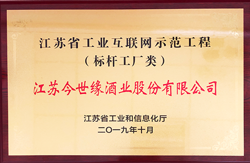 江苏省工业互联网示范工程标杆企业